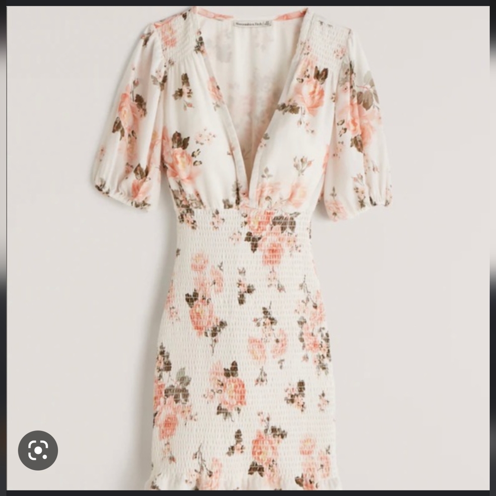 Abercrombie & Fitch Smocked Waist Mini-Dress